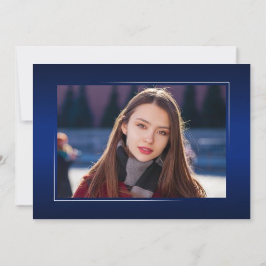 Elegant Calligraphy Ink Script Moderne Afstudeerde Aankondiging (Achterkant)