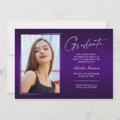 Elegant Calligraphy Ink Script Moderne Afstudeerde Aankondiging (Voorkant)