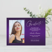 Elegant Calligraphy Ink Script Moderne Afstudeerde Aankondiging (Staand voorkant)