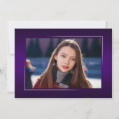 Elegant Calligraphy Ink Script Moderne Afstudeerde Aankondiging (Achterkant)