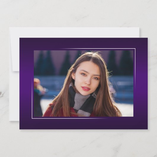 Elegant Calligraphy Ink Script Moderne Afstudeerde Aankondiging (Achterkant)