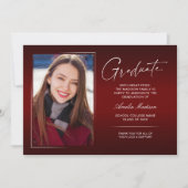 Elegant Calligraphy Ink Script Moderne Afstudeerde Aankondiging (Voorkant)