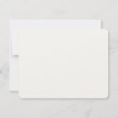 Elegant Calligraphy Luxury Ivory Personalized Flat Notitiekaartje (Achterkant)