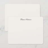 Elegant Calligraphy Luxury Ivory Personalized Flat Notitiekaartje (Voorkant / Achterkant)