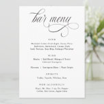 Elegant Calligraphy Luxury Wedding Bar Menu<br><div class="desc">Luxury Wedding Bar Menu: dit elegante menu met de receptiebalk voor calligrafiebruiloft is perfect voor een gesofisticeerde,  klastige bruiloft. Alle overeenkomende producten hieronder bekijken.</div>