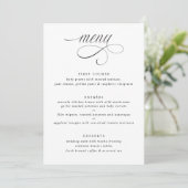 Elegant Calligraphy Luxury Wedding Menu (Staand voorkant)