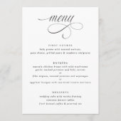 Elegant Calligraphy Luxury Wedding Menu (Voorkant)