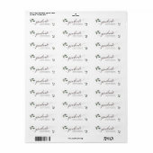 Elegant Calligraphy Magnolia Afstuderen Address Etiket (Full Sheet)