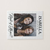 Elegant Calligraphy Maid of Honor proposal foto Legpuzzel (Horizontaal)