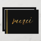 Elegant Calligraphy Merci Custom Hartelijk dank Kaart (Voorkant / Achterkant)