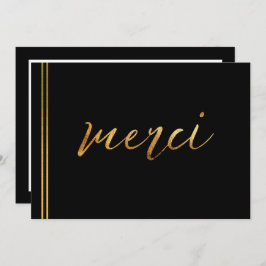 Elegant Calligraphy Merci Custom Hartelijk dank Kaart