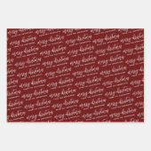 Elegant Calligraphy Merry kerst Red Inpakpapier Vel (Voorkant)