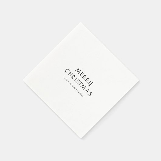 Elegant Calligraphy Merry kerst Servet (Hoek)