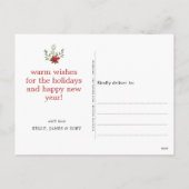 Elegant Calligraphy Merry Kerstsnowflakes Feestdagenkaart (Achterkant)