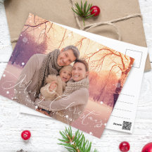 Elegant Calligraphy Merry Kerstsnowflakes