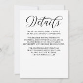 Elegant Calligraphy Minimalist Details Kaart (Voorkant)