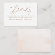 Elegant Calligraphy Minimalist Wedding Information