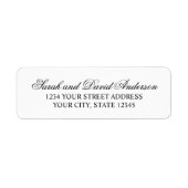 Elegant Calligraphy Modern Typography Couple Etiket (Voorkant)