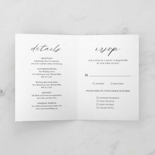 Elegant Calligraphy Modern Wedding (Binnen)