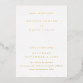 Elegant Calligraphy Modern Wedding Folie Invitatio Folie Uitnodiging (Voorkant)
