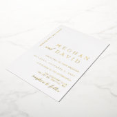 Elegant Calligraphy Modern Wedding Folie Invitatio Uitnodiging (Gedraaid)