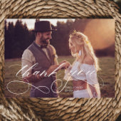 Elegant Calligraphy Modern Wedding Thank You Card Bedankkaart