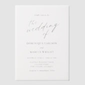 Elegant Calligraphy Modern Wedding Vellum Uitnodigingen (Voorkant)