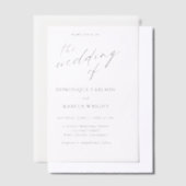 Elegant Calligraphy Modern Wedding Vellum Uitnodigingen (Offset)