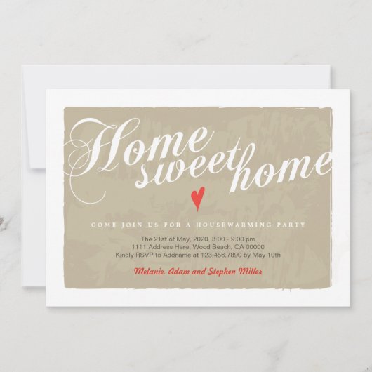 Elegant Calligraphy Moderne Housewarming Invitatio Kaart (Voorkant)