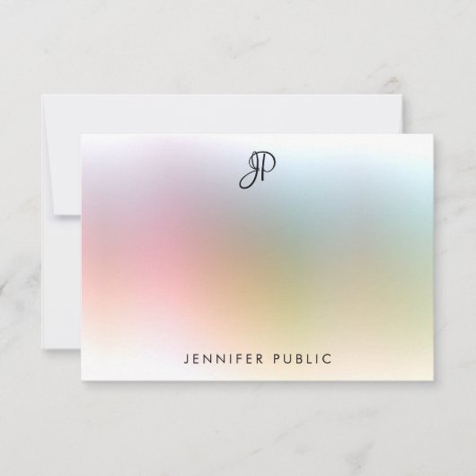 Elegant Calligraphy Monogram Colorful Sjabloon (Voorkant)