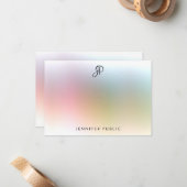 Elegant Calligraphy Monogram Colorful Sjabloon (Voorkant / Achterkant in situ)