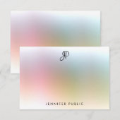 Elegant Calligraphy Monogram Colorful Sjabloon (Voorkant / Achterkant)