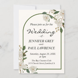 Elegant Calligraphy Monogram Wedding Kaart