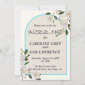 Elegant Calligraphy Monogram Wedding Kaart (Voorkant)