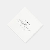 Elegant Calligraphy Mr. en Mrs Wedding Napkins Servet (Hoek)