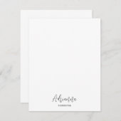 Elegant Calligraphy Name Minimal  Notitiekaartje (Voorkant / Achterkant)