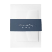 Elegant Calligraphy Name Navy Blue