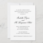 Elegant Calligraphy Names Formal Rehearsal Dinner Kaart<br><div class="desc">Elegant repetitief diner uitnodigingen met uw namen in zwarte kalligrafie en uw details in een serif doopvont,  over een witte achtergrond. De achterzijde is wit en kan worden gewijzigd in elke gewenste kleur. Dit klassieke ontwerp is perfect voor een formele viering.</div>