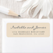 Elegant Calligraphy Names Wedding Return Address Etiket (Insitu)