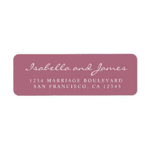 Elegant Calligraphy Names Wedding Return Address Etiket