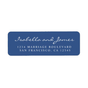 Elegant Calligraphy Names Wedding Return Address Etiket