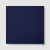 Elegant Calligraphy Navy Blue Wedding Gastenboek (Achterkant)