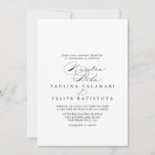 Elegant Calligraphy Nuestra Boda Bruiloft  Kaart (Voorkant)