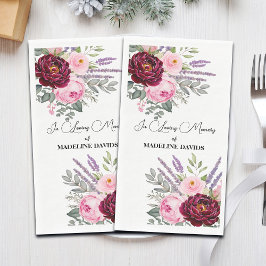 Elegant Calligraphy Peonies Funeral  Servet