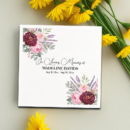 Elegant Calligraphy Peonies Funeral  Servet