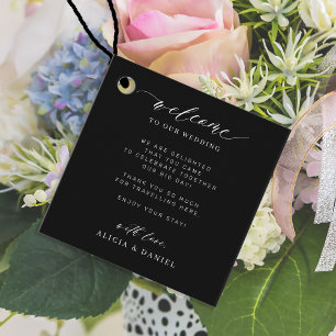 Elegant calligraphy personated bruiloft Welkom Bedankjes Labels