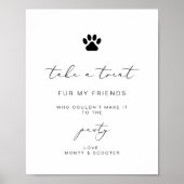 Elegant Calligraphy Pet Pawty Favor poster-teken Poster (Voorkant)