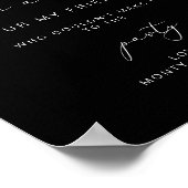 Elegant Calligraphy Pet Pawty Favor poster-teken Poster (Hoek)