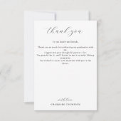 Elegant Calligraphy Photo Afstuderen Bedankkaart (Achterkant)