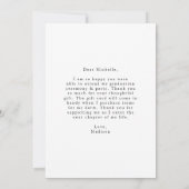 Elegant Calligraphy Photo Afstuderen Bedankkaart (Achterkant)